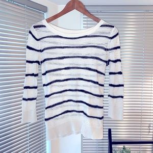 Loft Stripped Crew Neck Sweater